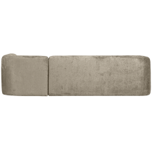 Load image into Gallery viewer, SLOPING CORNER SOFA RIGHT STRUCTURE VELVET WHEATFIELD