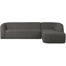 Laden Sie das Bild in den Galerie-Viewer, SLOPING CORNER SOFA RIGHT GREY/BLACK MELANGE