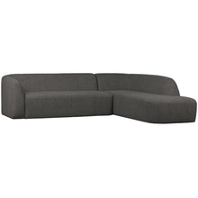 Laden Sie das Bild in den Galerie-Viewer, SLOPING CORNER SOFA RIGHT GREY/BLACK MELANGE