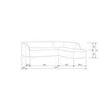 Load image into Gallery viewer, SLOPING CORNER SOFA RIGHT NATURAL MELANGE
