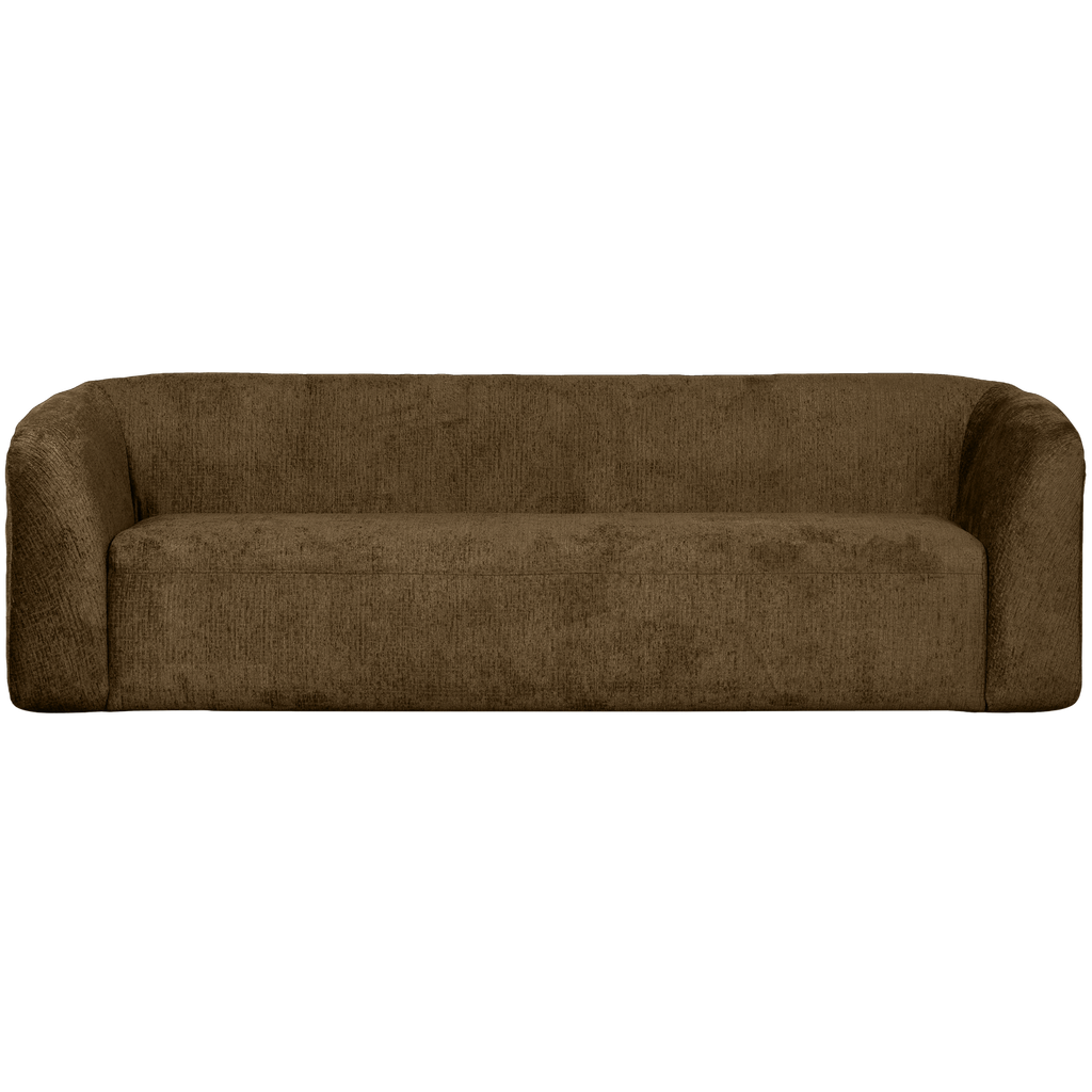 SLOPING 3-SEATER SOFA STRUCTURE VELVET BRASS