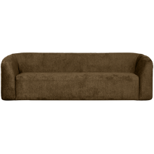 Laden Sie das Bild in den Galerie-Viewer, SLOPING 3-SEATER SOFA STRUCTURE VELVET BRASS