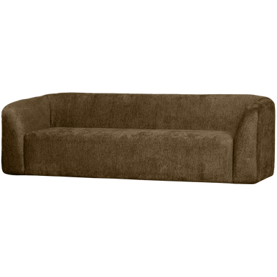SLOPING 3-SEATER SOFA STRUCTURE VELVET BRASS