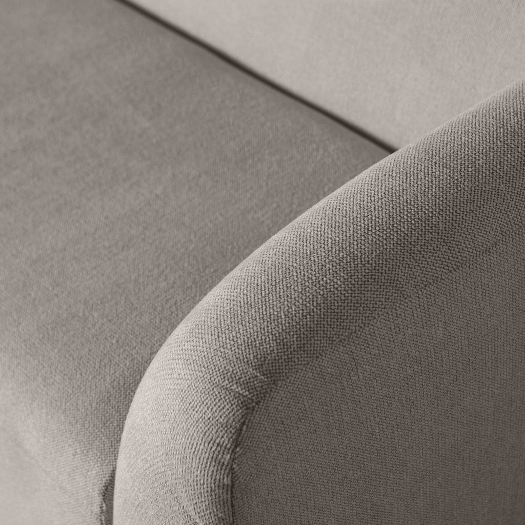 SLOPING 3-SEATER SOFA GREY MELANGE