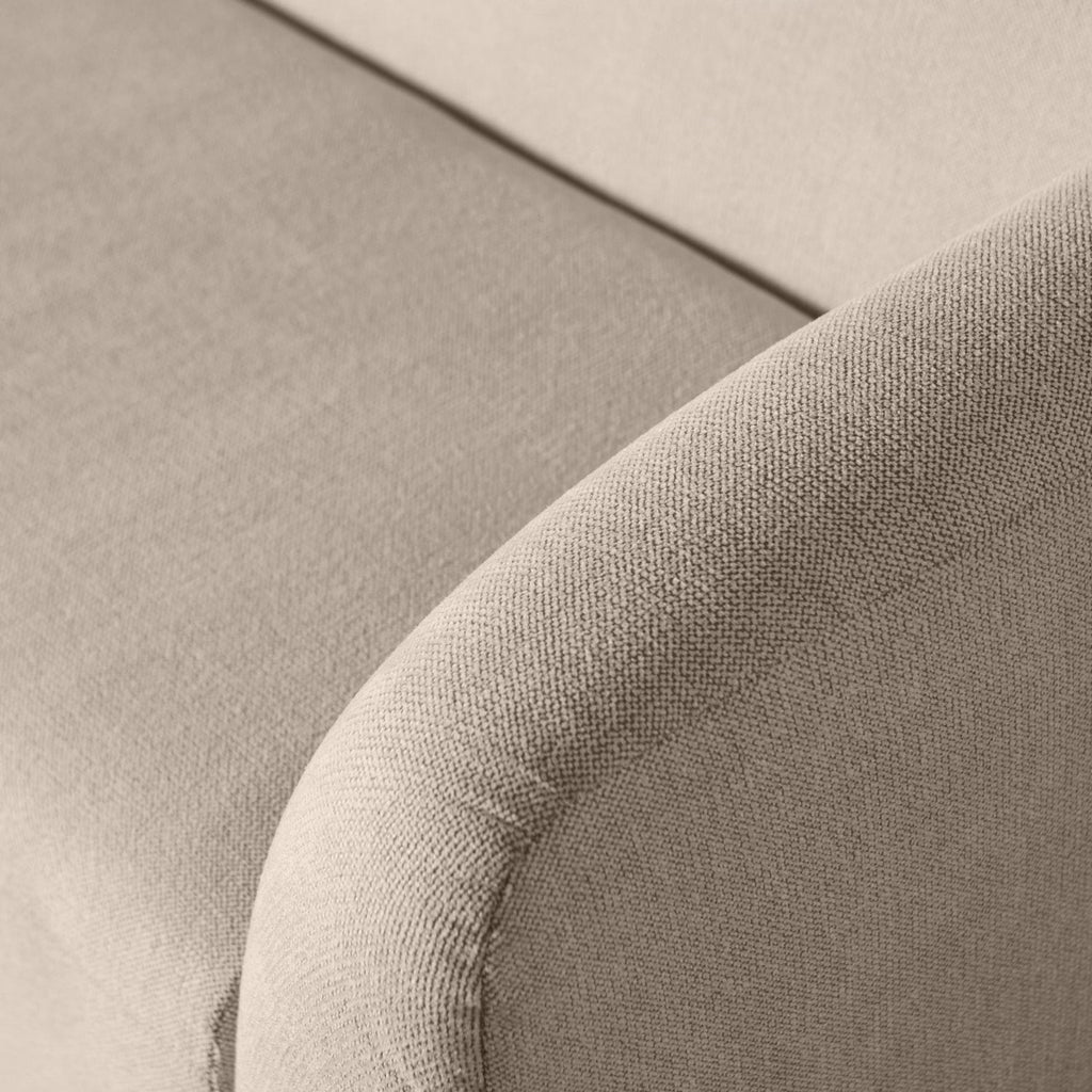 SLOPING 3-SEATER SOFA NATURAL MELANGE