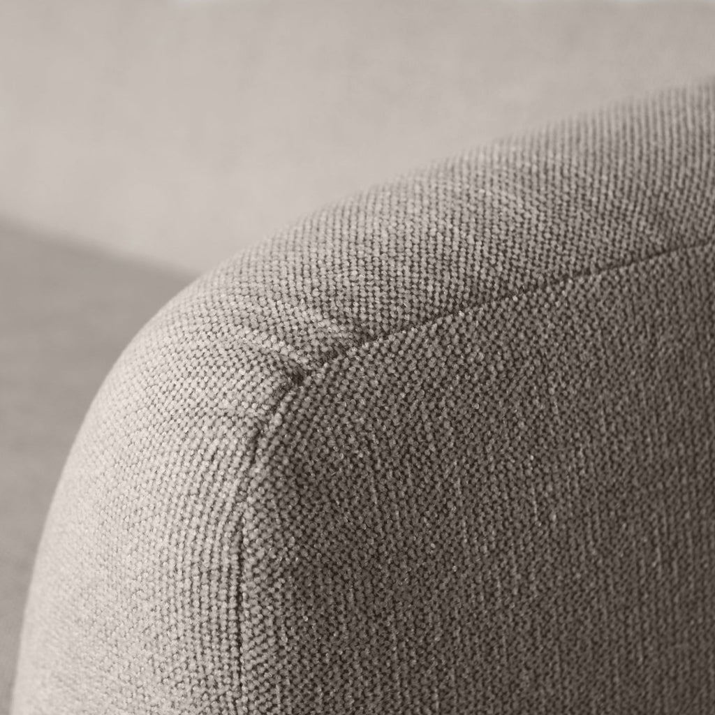 SLOPING 3-SEATER SOFA OFF WHITE MELANGE