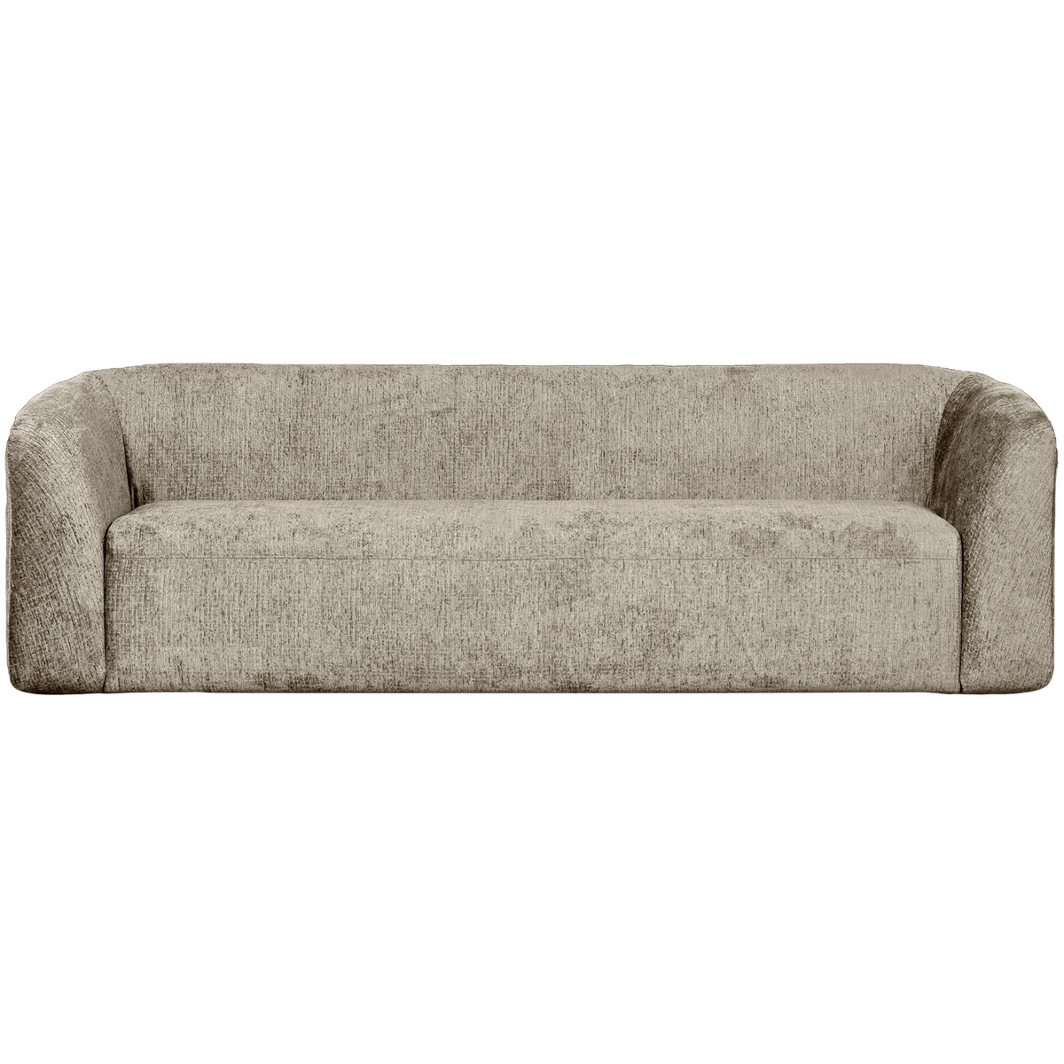 SLOPING 3-SEATER SOFA STRUCTURE VELVET WHEATFIELD