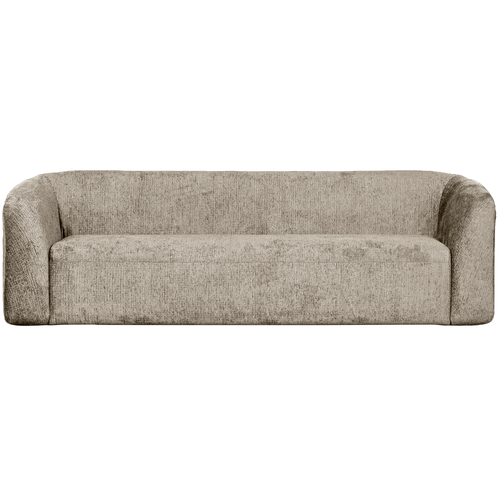 SLOPING 3-SEATER SOFA STRUCTURE VELVET WHEATFIELD