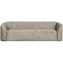 Laden Sie das Bild in den Galerie-Viewer, SLOPING 3-SEATER SOFA STRUCTURE VELVET WHEATFIELD