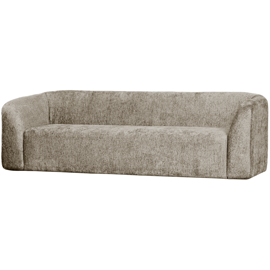 SLOPING 3-SEATER SOFA STRUCTURE VELVET WHEATFIELD