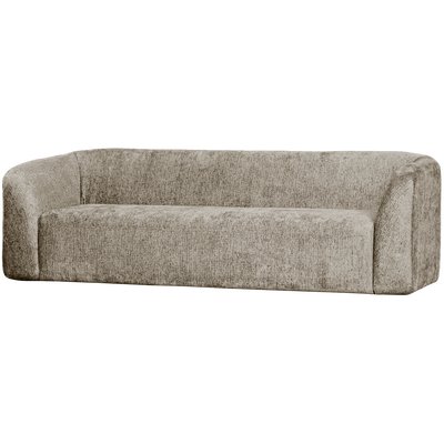 SLOPING 3-SEATER SOFA STRUCTURE VELVET WHEATFIELD