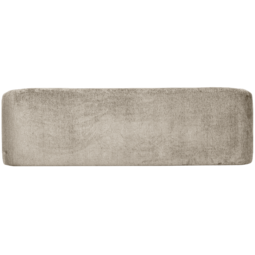 SLOPING 3-SEATER SOFA STRUCTURE VELVET WHEATFIELD