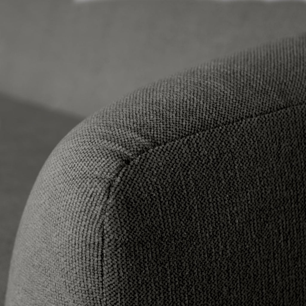 SLOPING 3-SEATER SOFA GREY/BLACK MELANGE