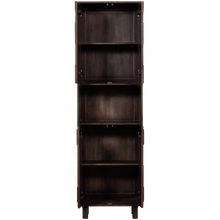 Laden Sie das Bild in den Galerie-Viewer, DRAW 4-DOOR STORAGE CABINET OPEN COMPARTMENT MANGO WALNUT