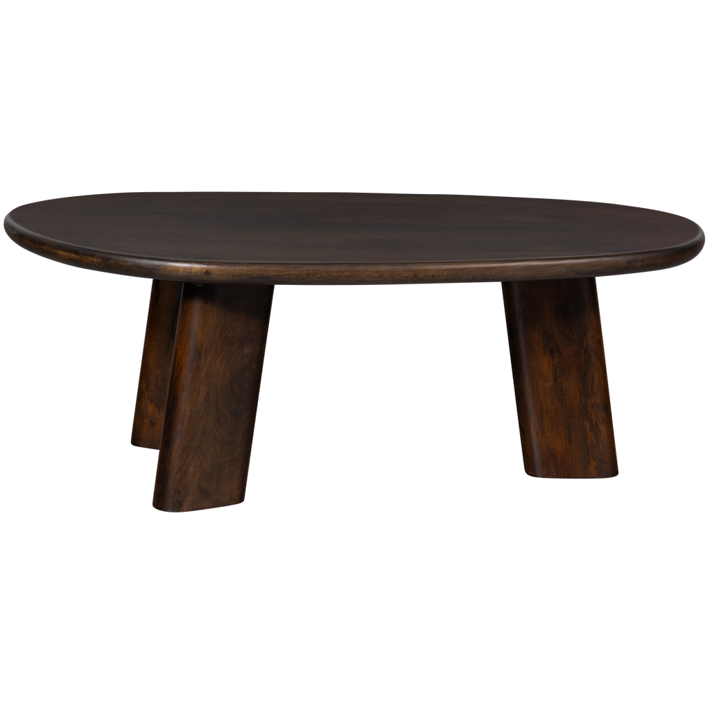ROUNDLY COFFEE TABLE MANGO WOOD DARK BROWN