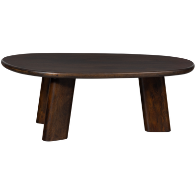 ROUNDLY COFFEE TABLE MANGO WOOD DARK BROWN