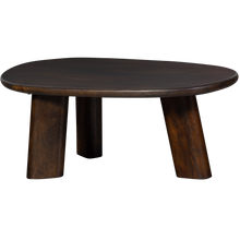 Load image into Gallery viewer, ROUNDLY COFFEE TABLE MANGO WOOD DARK BROWN