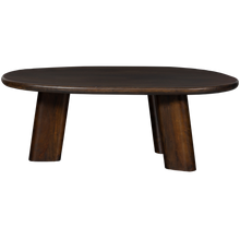 Load image into Gallery viewer, ROUNDLY COFFEE TABLE MANGO WOOD DARK BROWN
