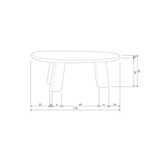 Load image into Gallery viewer, ROUNDLY COFFEE TABLE MANGO WOOD DARK BROWN