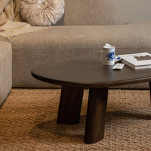 Load image into Gallery viewer, ROUNDLY COFFEE TABLE MANGO WOOD DARK BROWN