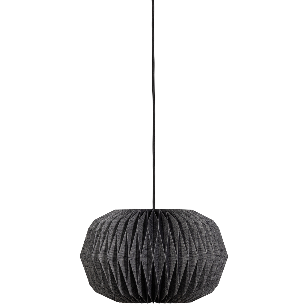 GLOBE PENDANT LAMP PAPER NATURAL/BLACK