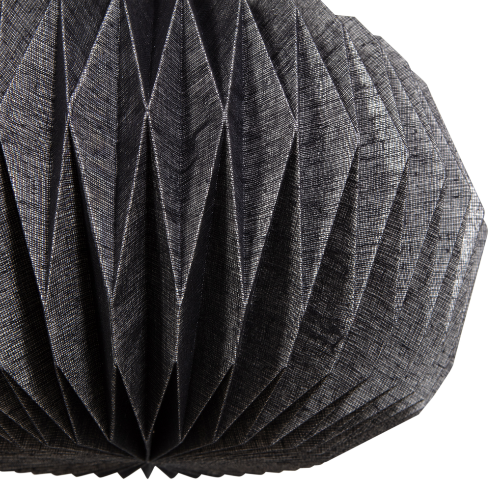 GLOBE PENDANT LAMP PAPER NATURAL/BLACK