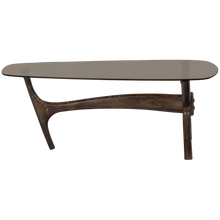 Laden Sie das Bild in den Galerie-Viewer, FLASH COFFEE TABLE MANGO WOOD/GLASS WALNUT