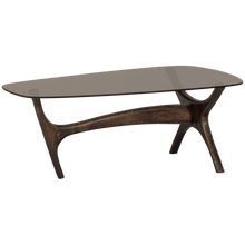 Laden Sie das Bild in den Galerie-Viewer, FLASH COFFEE TABLE MANGO WOOD/GLASS WALNUT