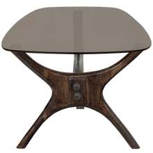 Laden Sie das Bild in den Galerie-Viewer, FLASH COFFEE TABLE MANGO WOOD/GLASS WALNUT