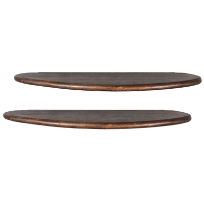 LAYER WALL SHELVES MANGO WOOD WALNUT - SET OF 2
