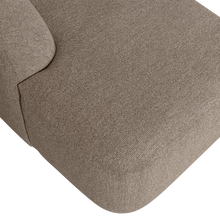 Laden Sie das Bild in den Galerie-Viewer, SLOPING U-SHAPE SOFA LIGHT BROWN MELANGE
