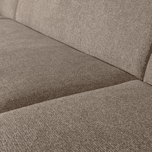Laden Sie das Bild in den Galerie-Viewer, SLOPING U-SHAPE SOFA LIGHT BROWN MELANGE