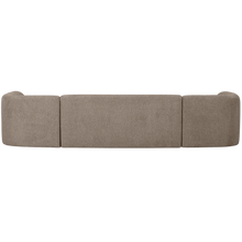 Laden Sie das Bild in den Galerie-Viewer, SLOPING U-SHAPE SOFA LIGHT BROWN MELANGE