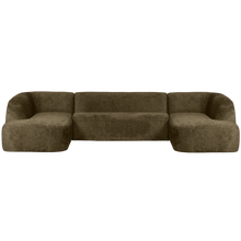 Laden Sie das Bild in den Galerie-Viewer, SLOPING U-SHAPE SOFA STRUCTURE VELVET BONSAI