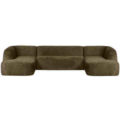 SLOPING U-SHAPE SOFA STRUCTURE VELVET BONSAI