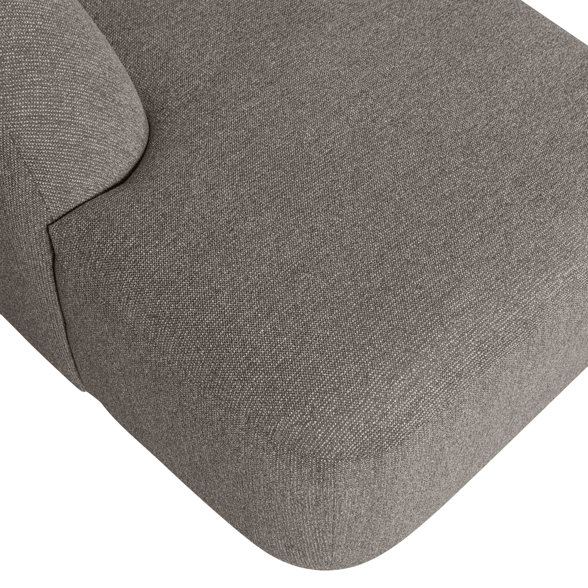 SLOPING U-SHAPE SOFA GREY MELANGE