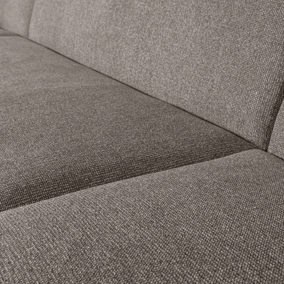 SLOPING U-SHAPE SOFA GREY MELANGE