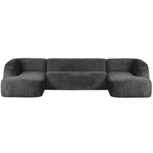 Laden Sie das Bild in den Galerie-Viewer, SLOPING U-SHAPE SOFA STRUCTURE VELVET MOUNTAIN