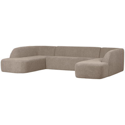 SLOPING U-SHAPE SOFA NATURAL MELANGE