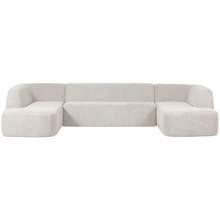 Laden Sie das Bild in den Galerie-Viewer, SLOPING U-SHAPE SOFA PEARL MELANGE