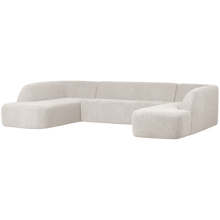 Laden Sie das Bild in den Galerie-Viewer, SLOPING U-SHAPE SOFA PEARL MELANGE