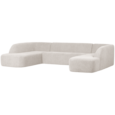 SLOPING U-SHAPE SOFA PEARL MELANGE