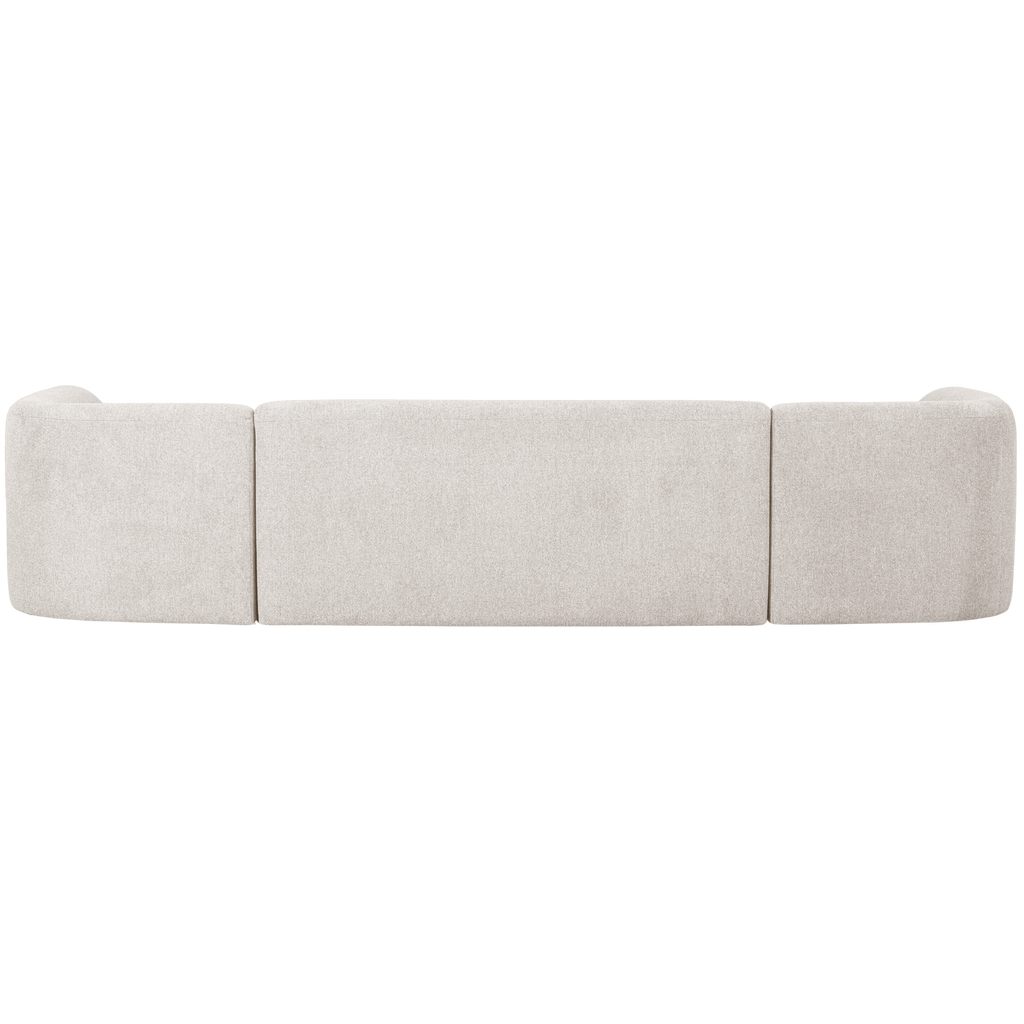 SLOPING U-SHAPE SOFA PEARL MELANGE