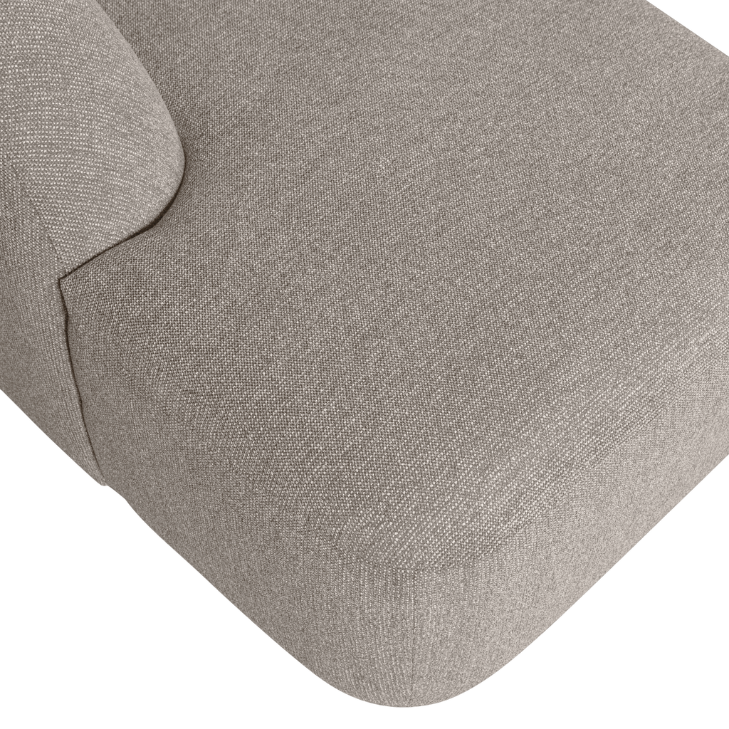 SLOPING U-SHAPE SOFA OFF WHITE MELANGE