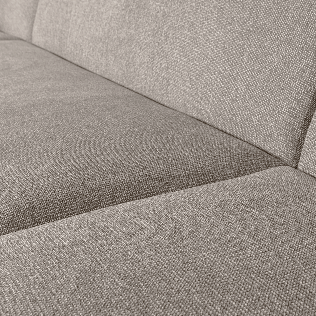 SLOPING U-SHAPE SOFA OFF WHITE MELANGE