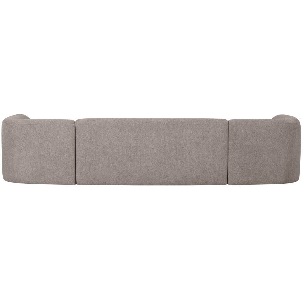SLOPING U-SHAPE SOFA OFF WHITE MELANGE