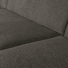 Laden Sie das Bild in den Galerie-Viewer, SLOPING U-SHAPE SOFA GREY/BLACK MELANGE