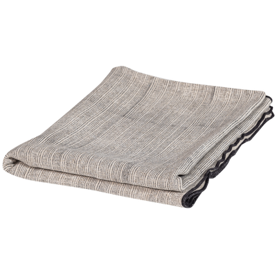 UNIQUE PLAID WITH STRIPE BLACK/WHITE 130x170CM