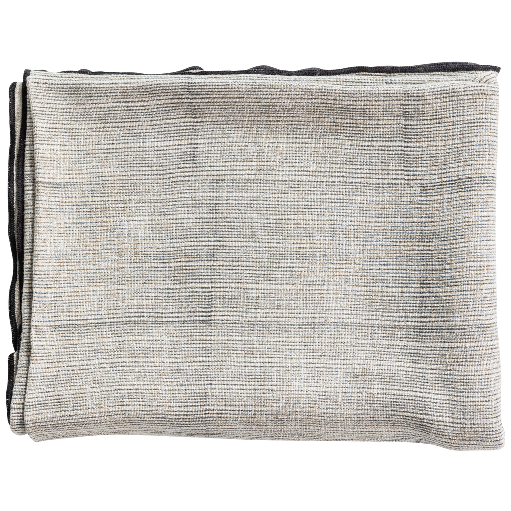 UNIQUE PLAID WITH STRIPE BLACK/WHITE 130x170CM