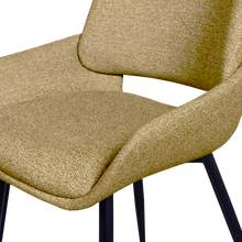 Cargar imagen en el visor de la galería, PARADE DINING CHAIR MELANGE FABRIC MUSTARD